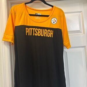 NFL Pittsburgh Steelers Black and Yellow Short Sleeve Tee